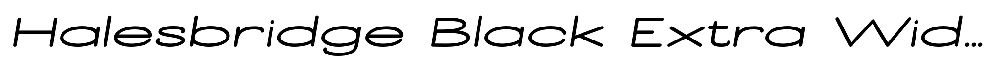 Halesbridge Black Extra Wide Italic image